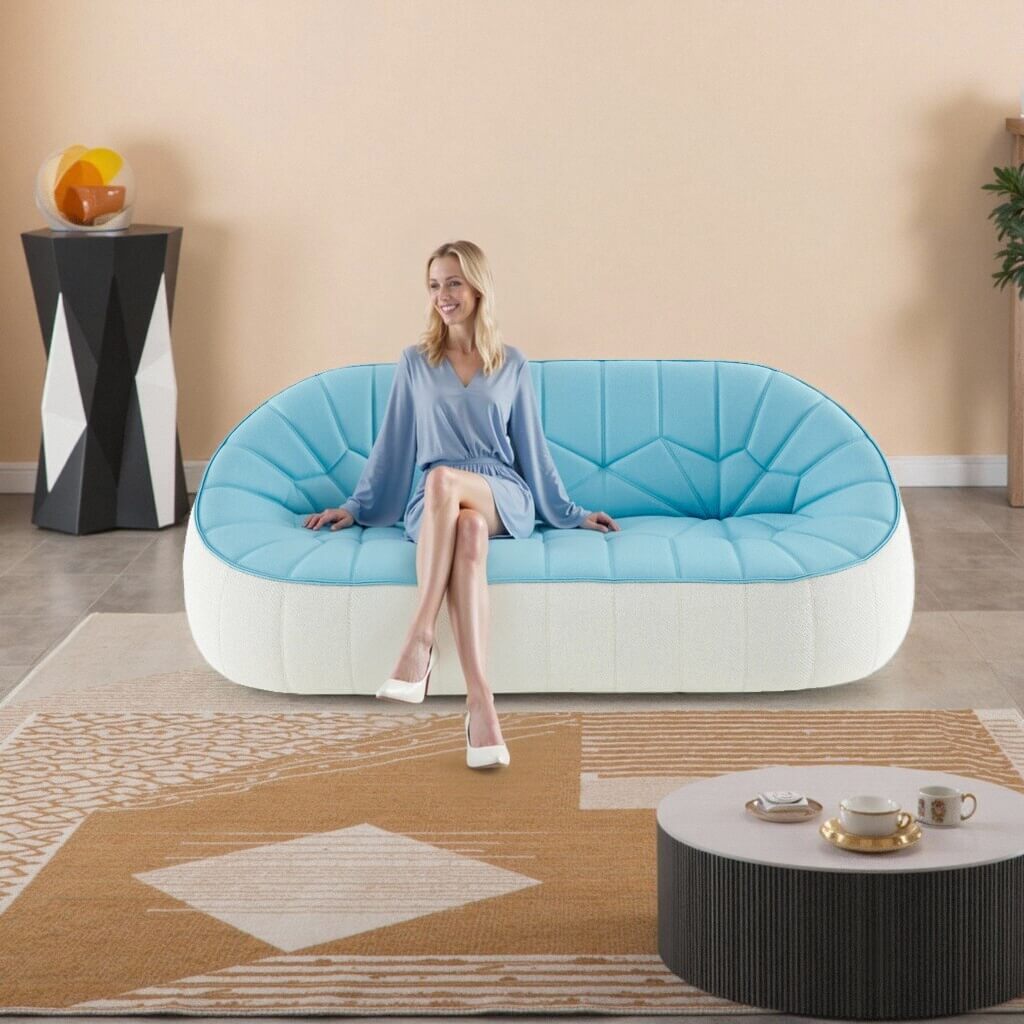 2-Seater Sofa and Lounge Chair Ottoman Loveseat