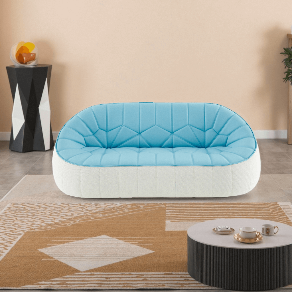 2-Seater Sofa and Lounge Chair Ottoman Loveseat