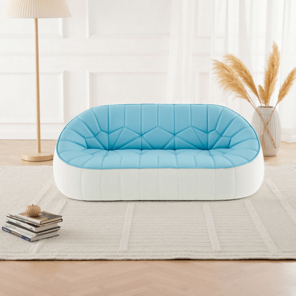 2-Seater Sofa and Lounge Chair Ottoman Loveseat