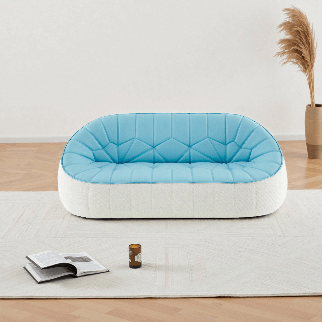 2-Seater Sofa and Lounge Chair Ottoman Loveseat