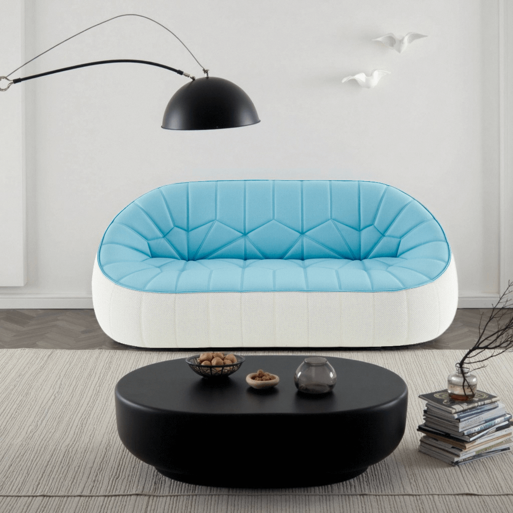 2-Seater Sofa and Lounge Chair Ottoman Loveseat
