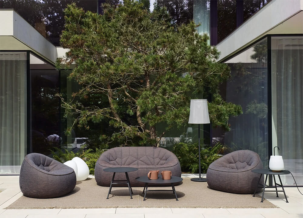 2-Seater Sofa and Lounge Chair Ottoman Loveseat