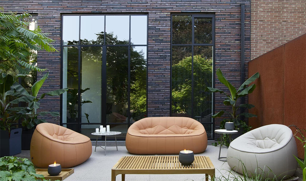 2-Seater Sofa and Lounge Chair Ottoman Loveseat