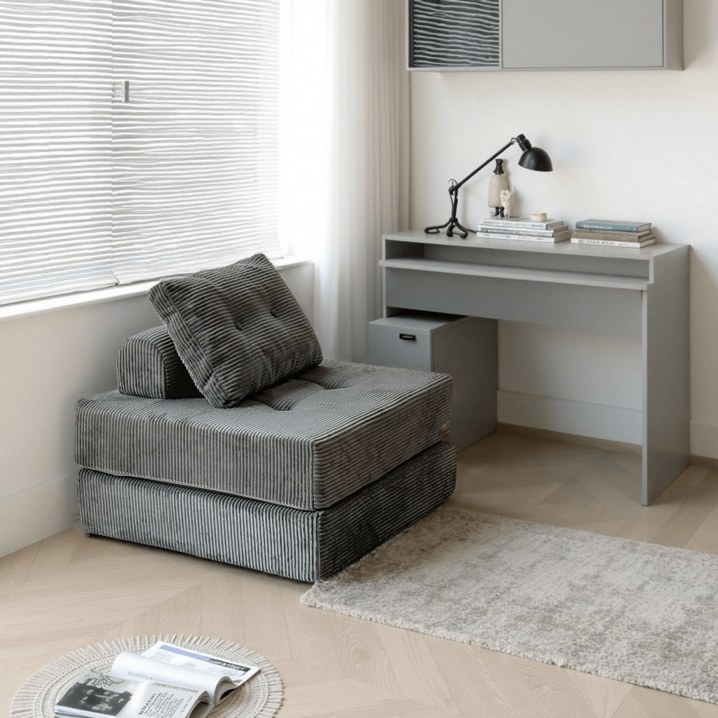 Armless Foam Floor Sofa, Sleeper Floor Couch for Living Room and Bedroom