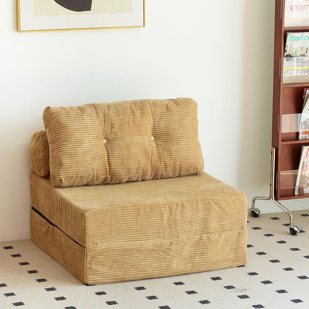 Armless Foam Floor Sofa, Sleeper Floor Couch for Living Room and Bedroom