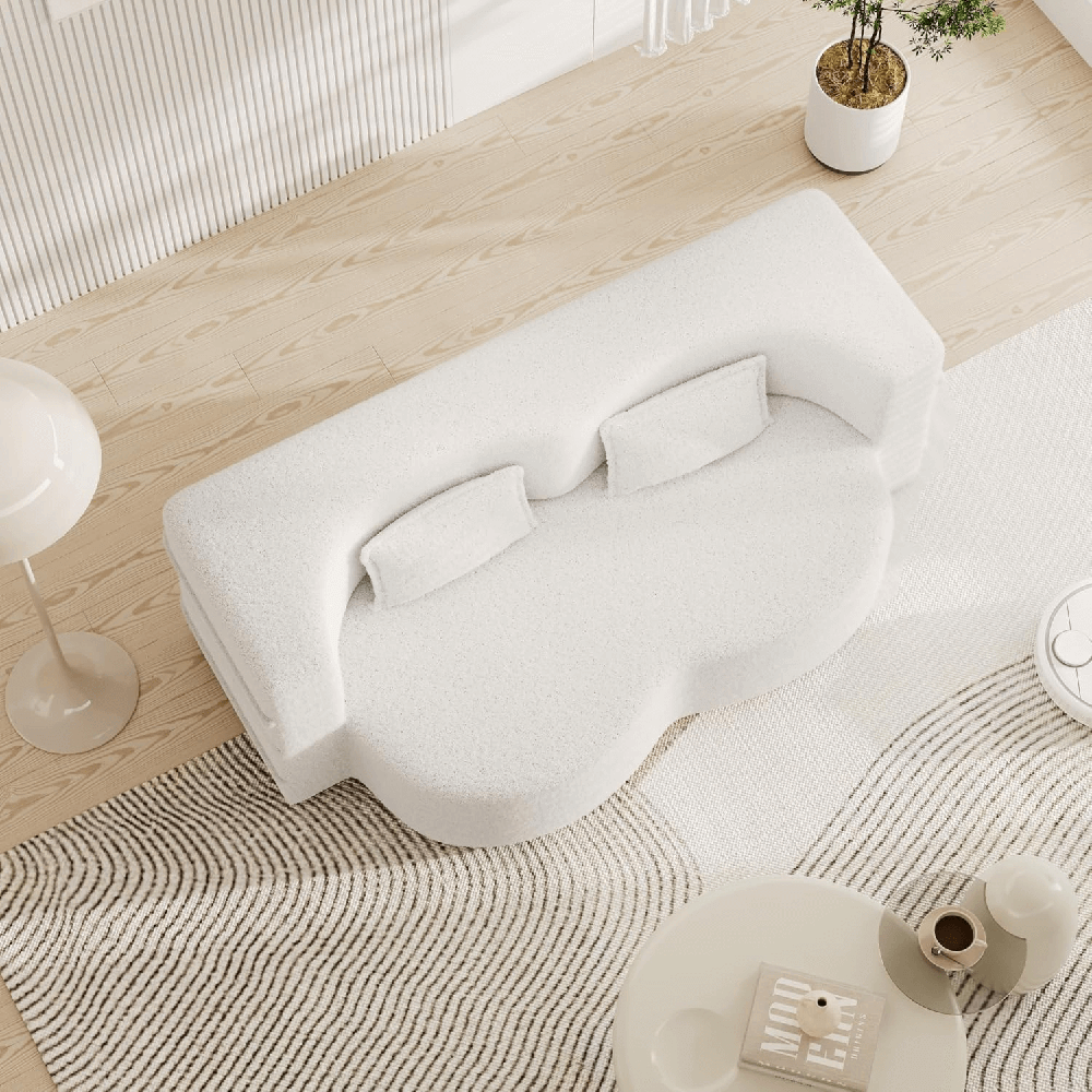 Folding Boneless Sofa Bed Queen, 2-in-1 Convertible Foam Compressed Sofa