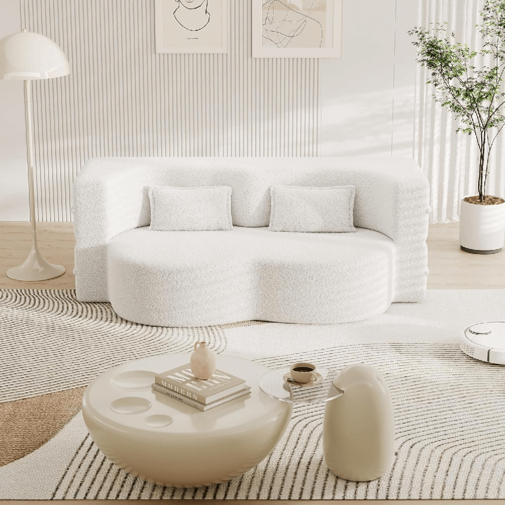 Folding Boneless Sofa Bed Queen, 2-in-1 Convertible Foam Compressed Sofa