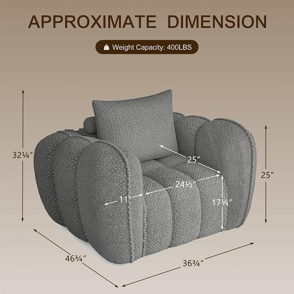 Adults Chaise Lounge Memory Foam Chaise Lounge Chair Filler Faux Fur Fireside Lazy Sofa for Living Room