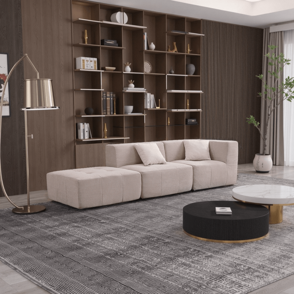 Modular Sectional Couch, Luxury Couches for Living Room,L Shaped Boneless Sofa