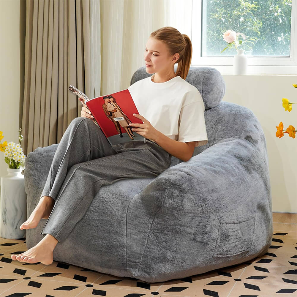 Comfortable Bean Bag Compression Sofa Chair with Ergonomic Support for Living Room