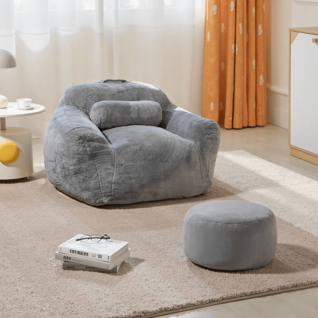 Comfortable Bean Bag Compression Sofa Chair with Ergonomic Support for Living Room