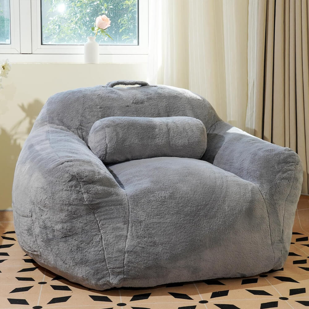 Comfortable Bean Bag Compression Sofa Chair with Ergonomic Support for Living Room