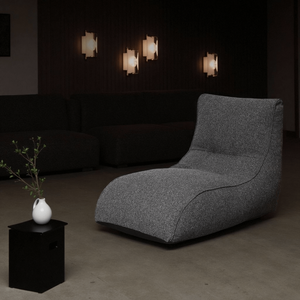 Compressible Single Couch Lounger Bean Bag with Memory Foam Filled for Living Room, Bedroom or Balcony