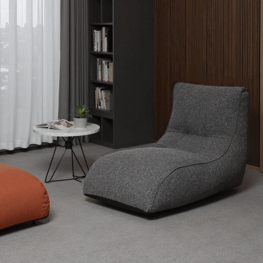 Compressible Single Couch Lounger Bean Bag with Memory Foam Filled for Living Room, Bedroom or Balcony
