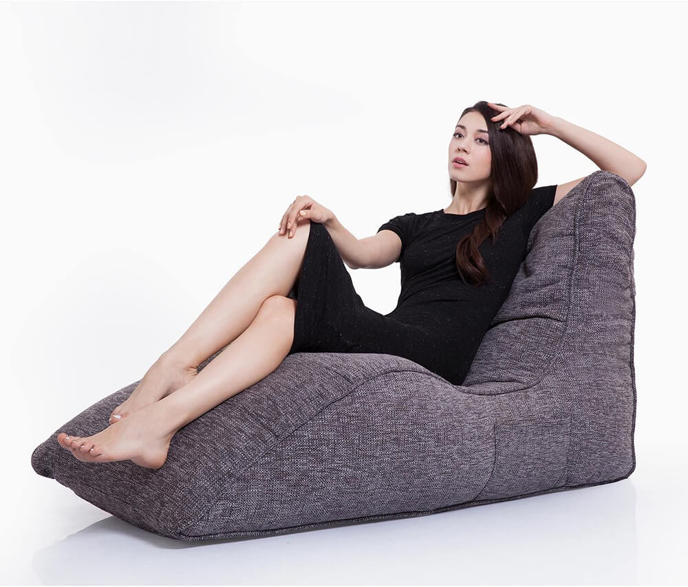 Compressible Single Couch Lounger Bean Bag with Memory Foam Filled for Living Room, Bedroom or Balcony