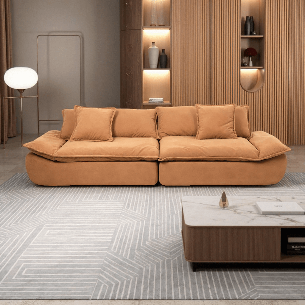 Deep Fabric Couch, Compression Sailing Sofa for Living Room