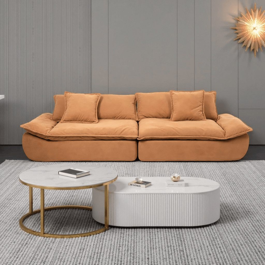 Deep Fabric Couch, Compression Sailing Sofa for Living Room