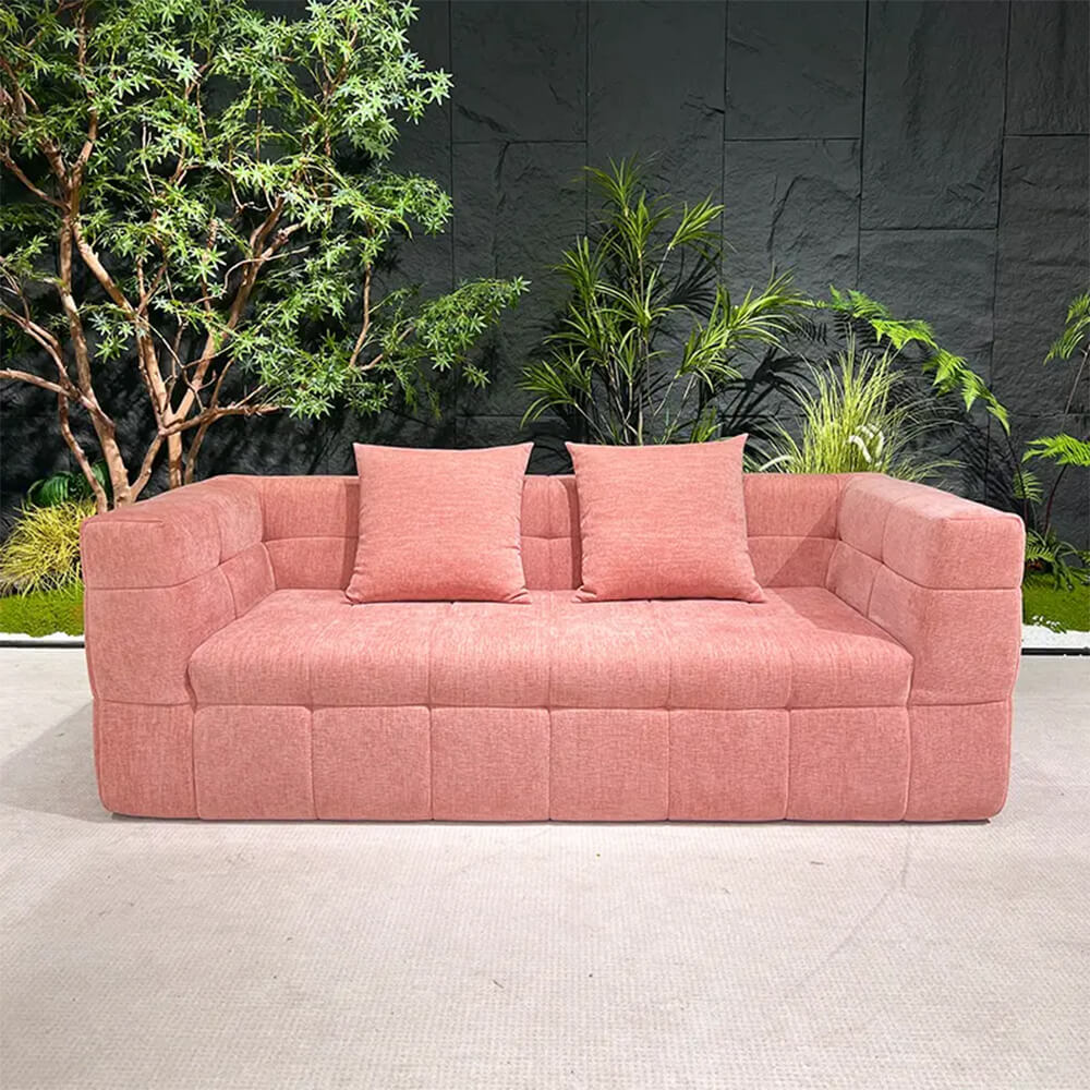 Cloud Couch Modern 3 Seater Couch with 3 Throw Pillows, Comfy Deep Seat Cloud Sofa, Tufted Chenille Upholstered Compression Sofa for Living Room