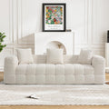 Cloud Couch Modern 3 Seater Couch with 3 Throw Pillows, Comfy Deep Seat Cloud Sofa, Tufted Chenille Upholstered Compression Sofa for Living Room