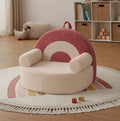 Compressed Foam Kids Chair with Soft Teddy Plush, Toddler Reading Armchair