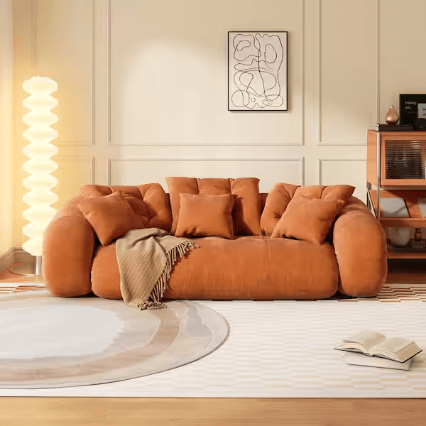 Foldable Boneless Sofa Bed,  Folding Floor Couch, Compressed Convertable Sleeper Sofa, Memory Foam Couch with Pillow