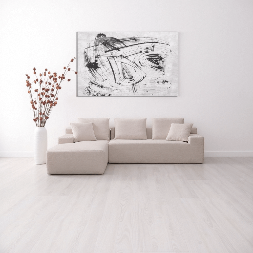 L-Shaped Boucle Fabric Modular Upholstered Floor Sofa with Chaise Lounge