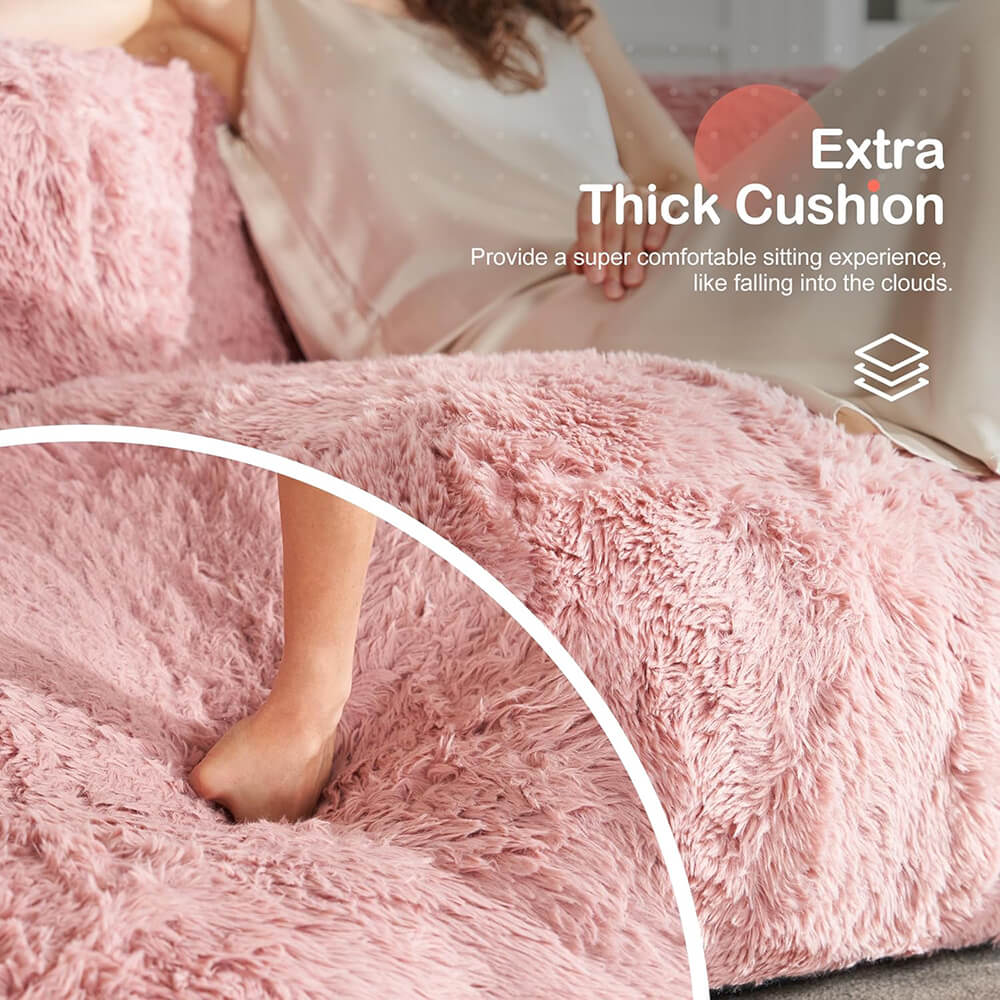 Large Bean Bag Chair for Adults Plush BeanBag Foam Chair Lazy Sofa for Living Room, Bedroom, Apartment