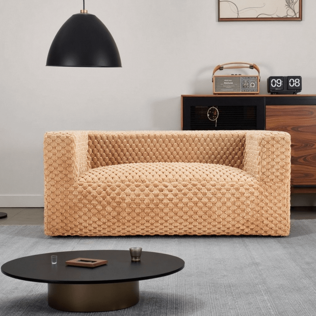 Comfy Bean Bag Loveseat Floor Couch for Bedroom,Living Room,Apartment