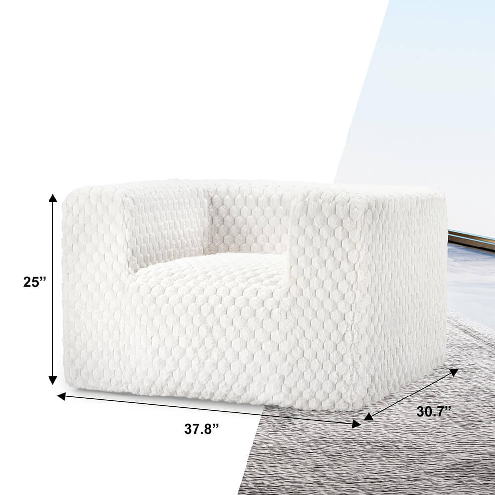 Comfy Bean Bag Loveseat Floor Couch for Bedroom,Living Room,Apartment