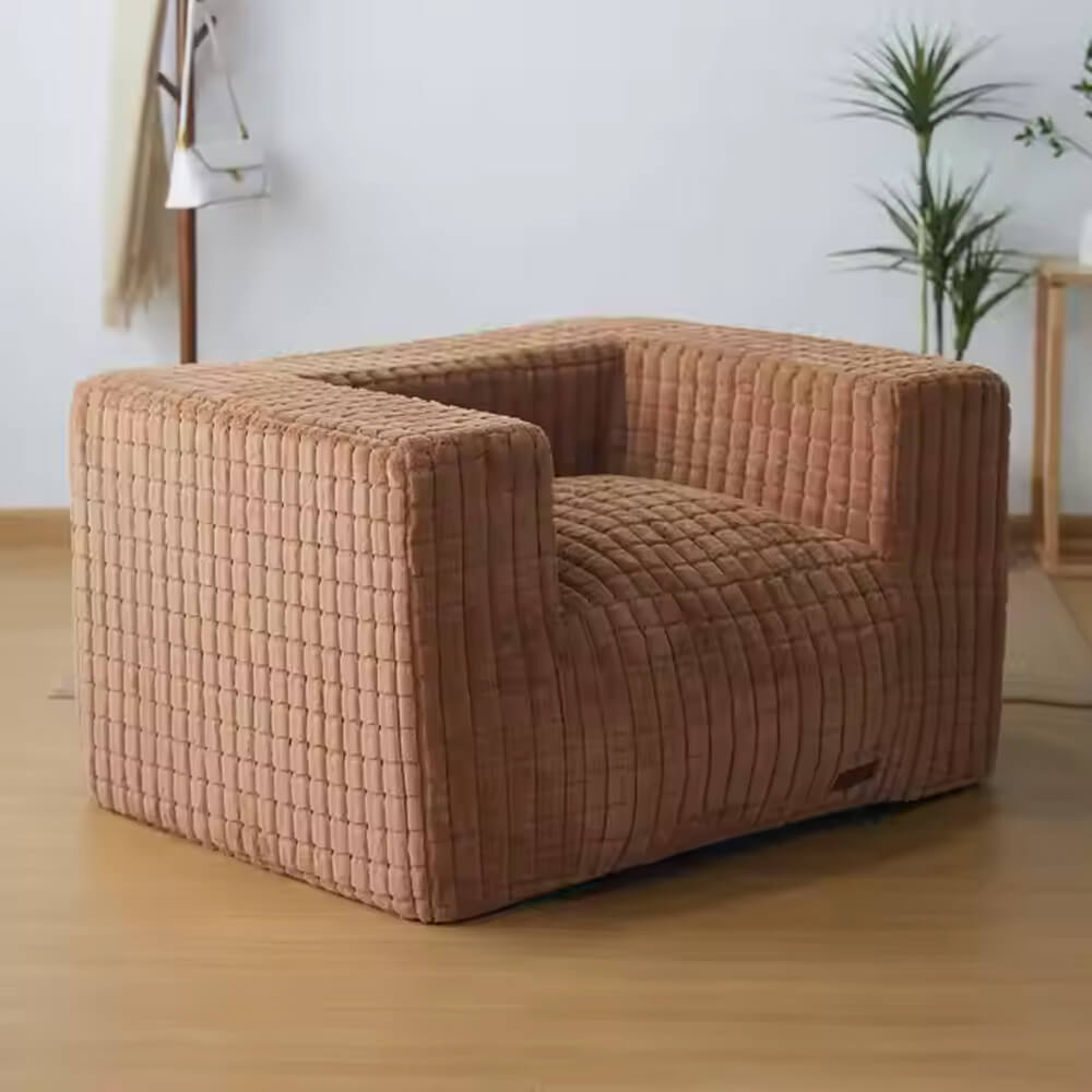 Comfy Bean Bag Loveseat Floor Couch for Bedroom,Living Room,Apartment