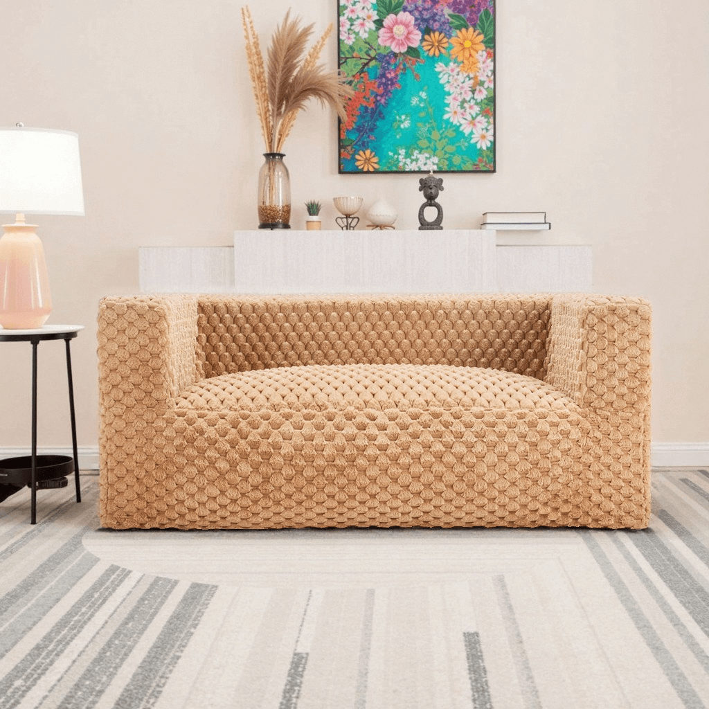 Comfy Bean Bag Loveseat Floor Couch for Bedroom,Living Room,Apartment