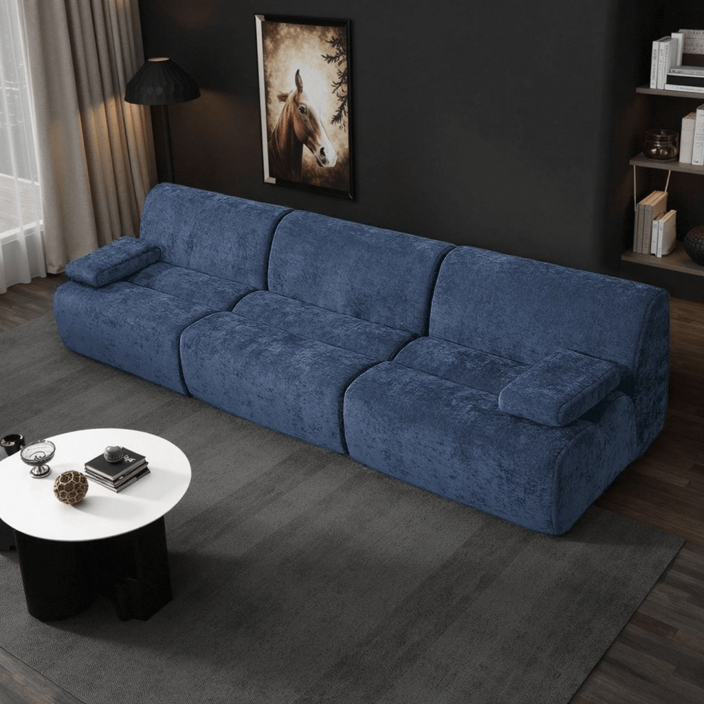 Sectional Sleeper compression Sofa Bed with Storage Ottomans Modular Sectional Couch Bed for Living Room