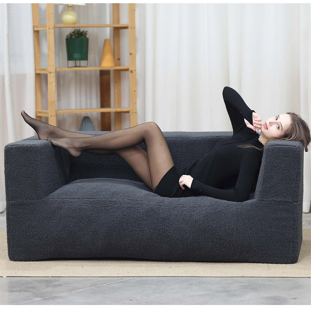 Modern Sofa Loveseat Couch Memory Foam Bean Bag Sofa