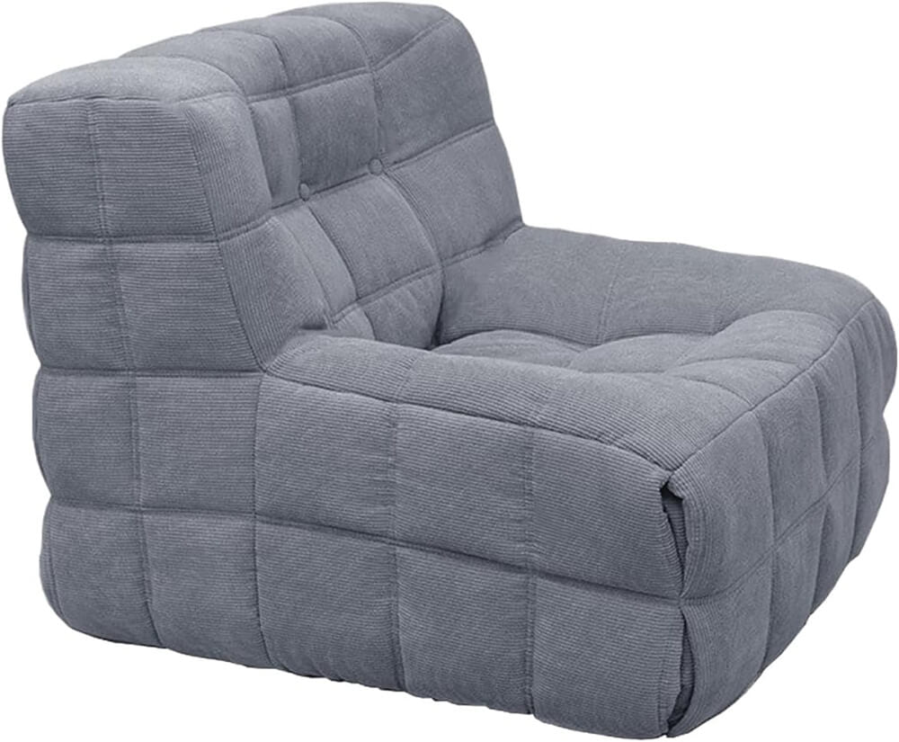 Lazy Chaise Lounges Beige Floor Bean Bag Chair Armless Sofa