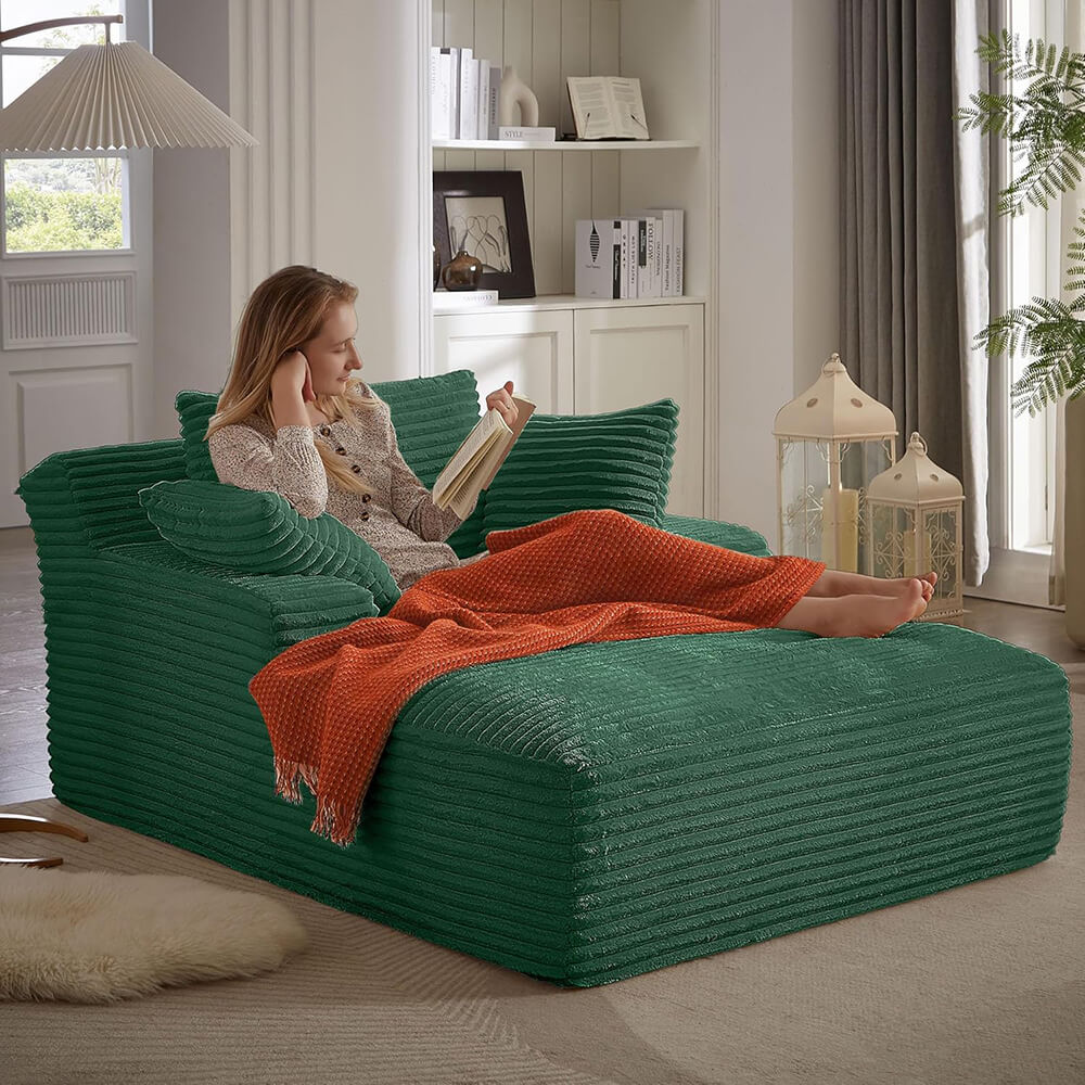 50" Comfy Fluffy Cloud Couch,Modern Deep Seat Sofa,Single Sleeper Sofa Chair for Livingroom,Bedroom,No Assembly