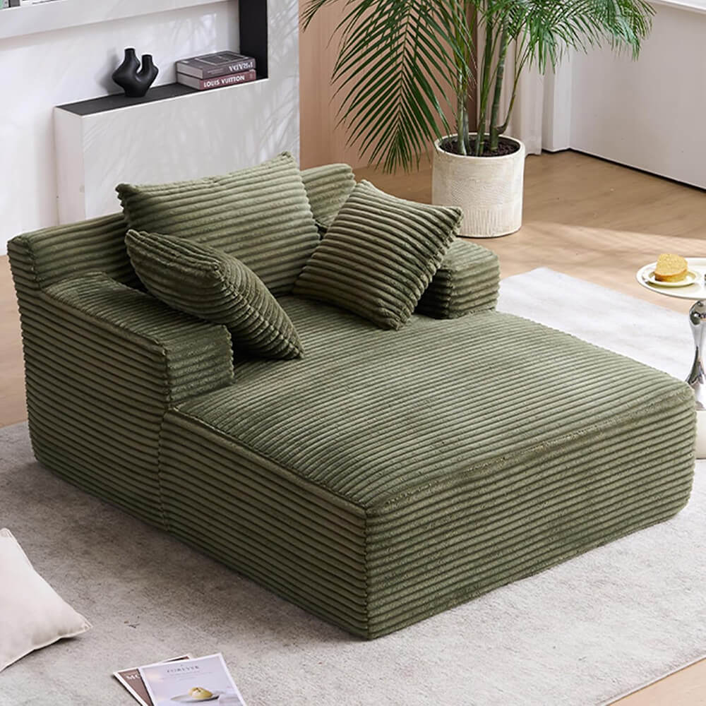 50" Comfy Fluffy Cloud Couch,Modern Deep Seat Sofa,Single Sleeper Sofa Chair for Livingroom,Bedroom,No Assembly