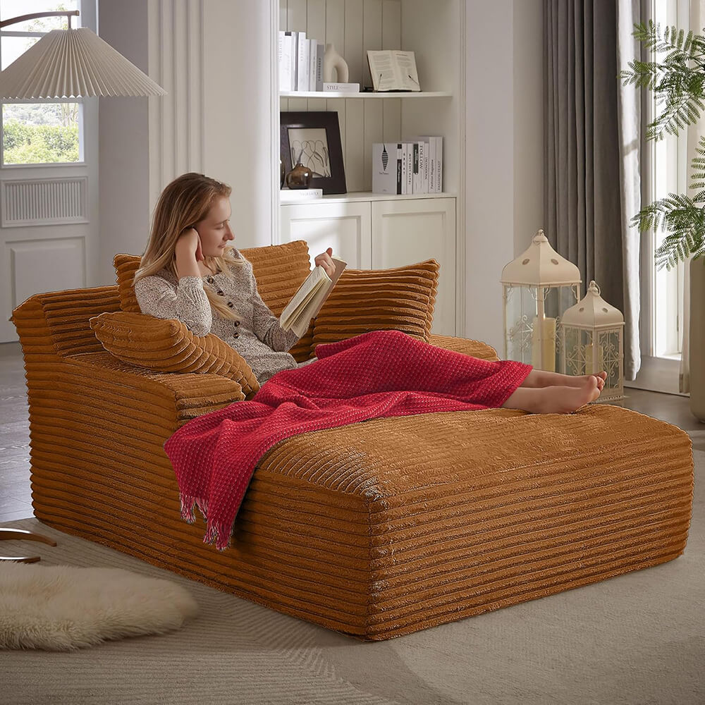 50" Comfy Fluffy Cloud Couch,Modern Deep Seat Sofa,Single Sleeper Sofa Chair for Livingroom,Bedroom,No Assembly