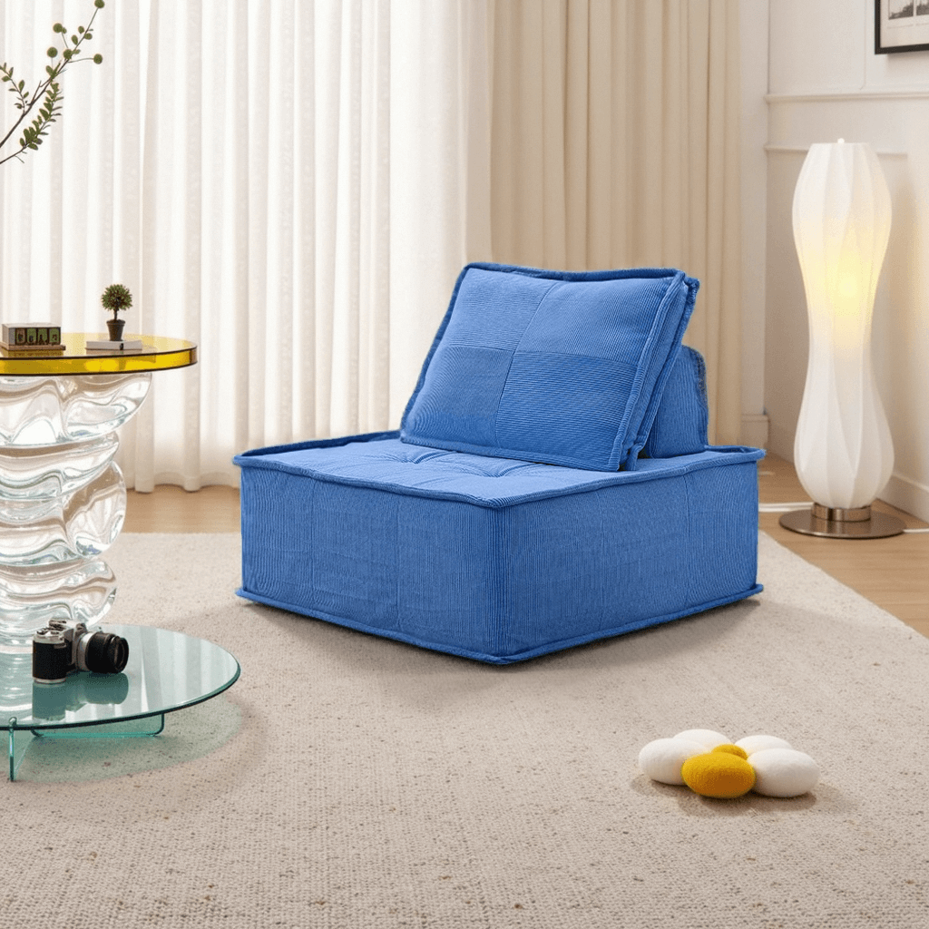 Oversized Chaise Lounge Chair Indoor Bedroom, Comfy Corduroy Upholstered Sofa Bed Chair