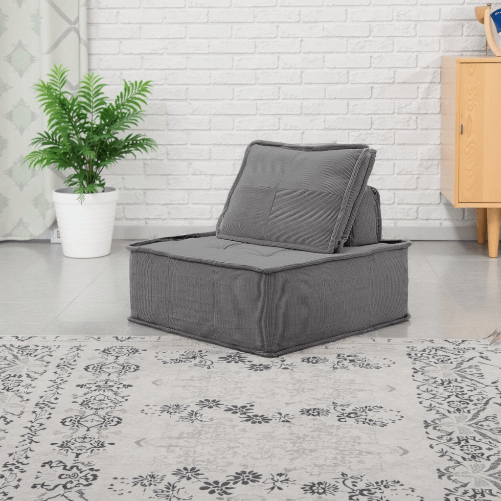 Oversized Chaise Lounge Chair Indoor Bedroom, Comfy Corduroy Upholstered Sofa Bed Chair