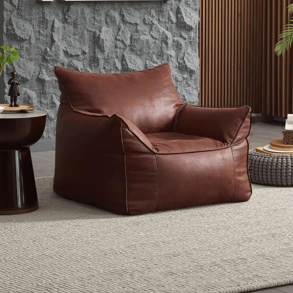 Pu Leather Fabric Soft Modern Sofa Big Bean Bag Chair Sofa for Living Room