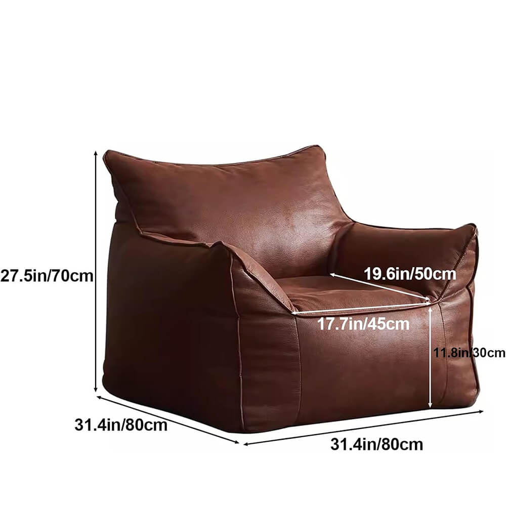 Pu Leather Fabric Soft Modern Sofa Big Bean Bag Chair Sofa for Living Room