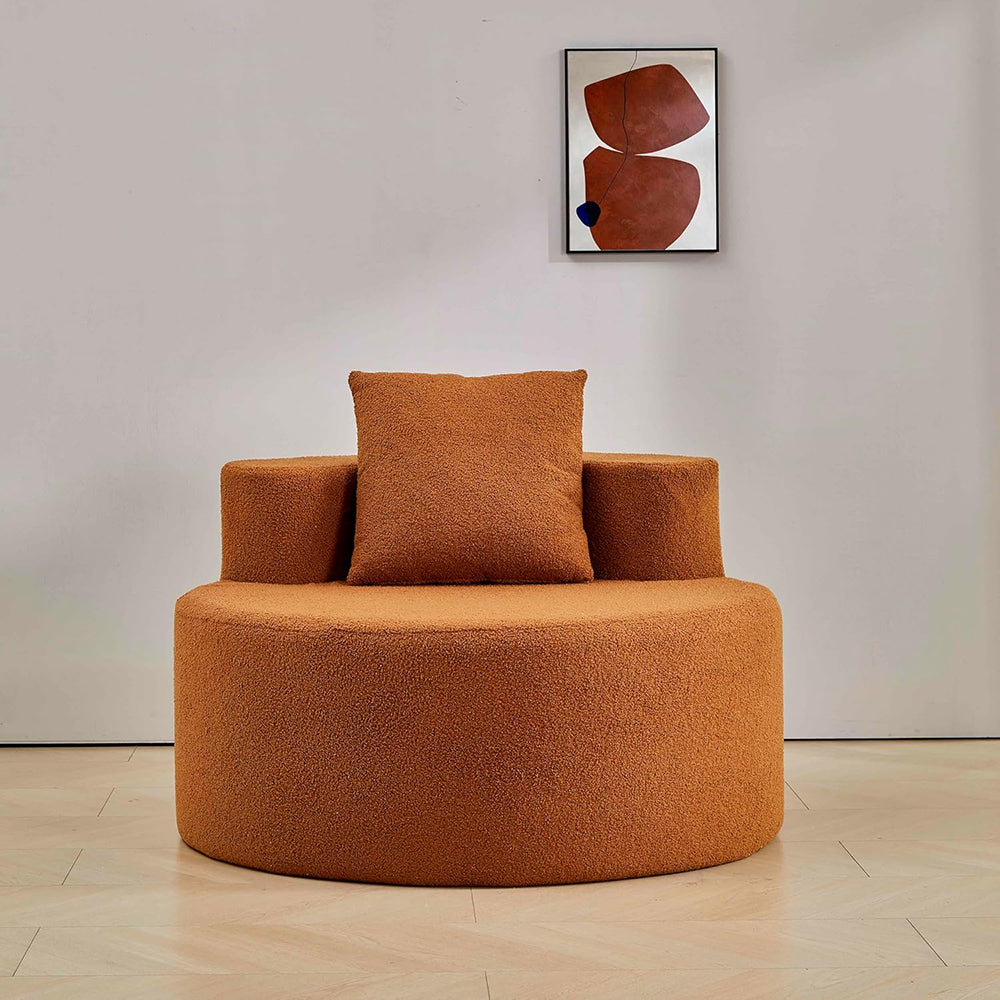 Deep Seat Circle Single Cloud Sofa O-Shape Chair for Living Room, Bedroom Apartment, Office
