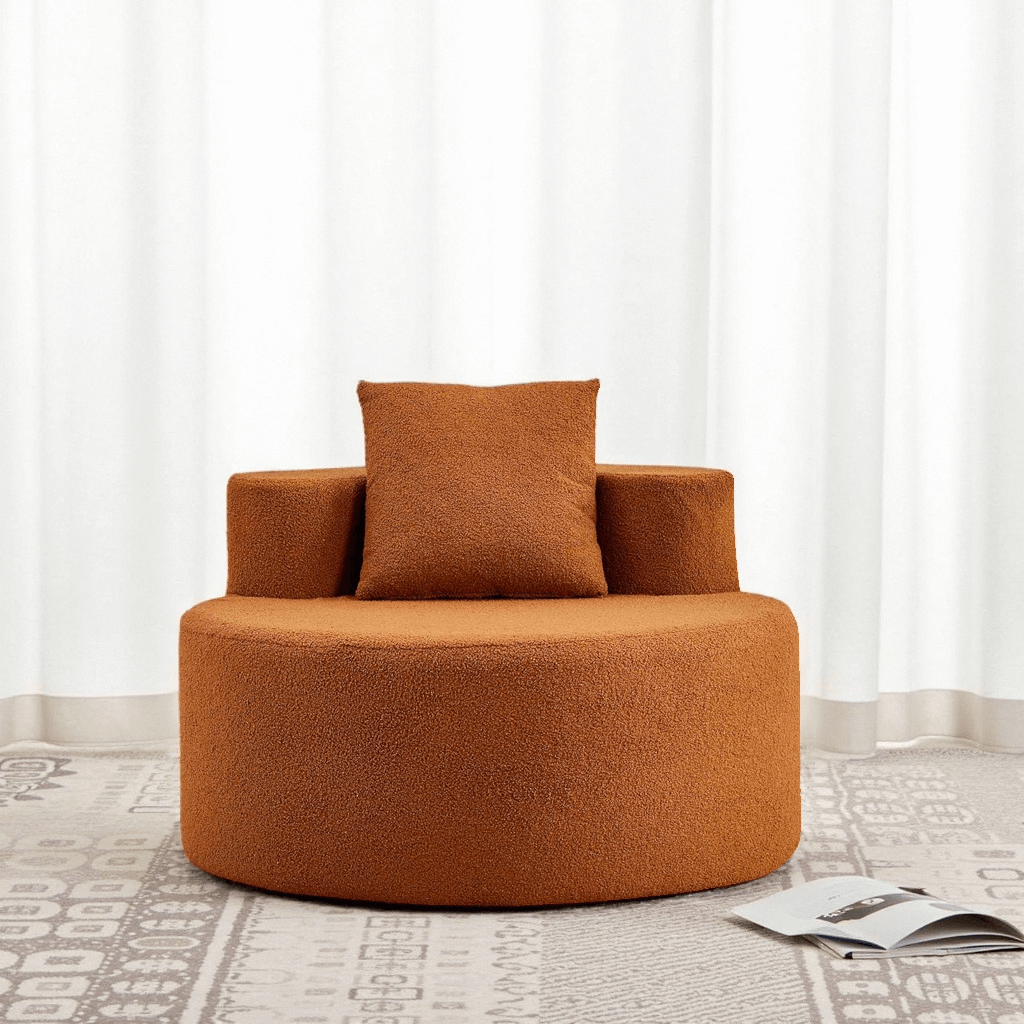 Deep Seat Circle Single Cloud Sofa O-Shape Chair for Living Room, Bedroom Apartment, Office