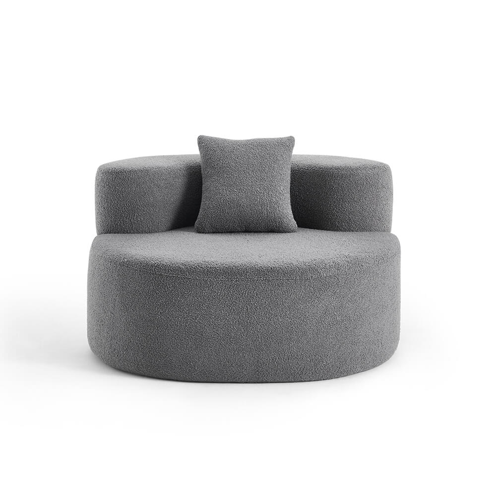 Deep Seat Circle Single Cloud Sofa O-Shape Chair for Living Room, Bedroom Apartment, Office
