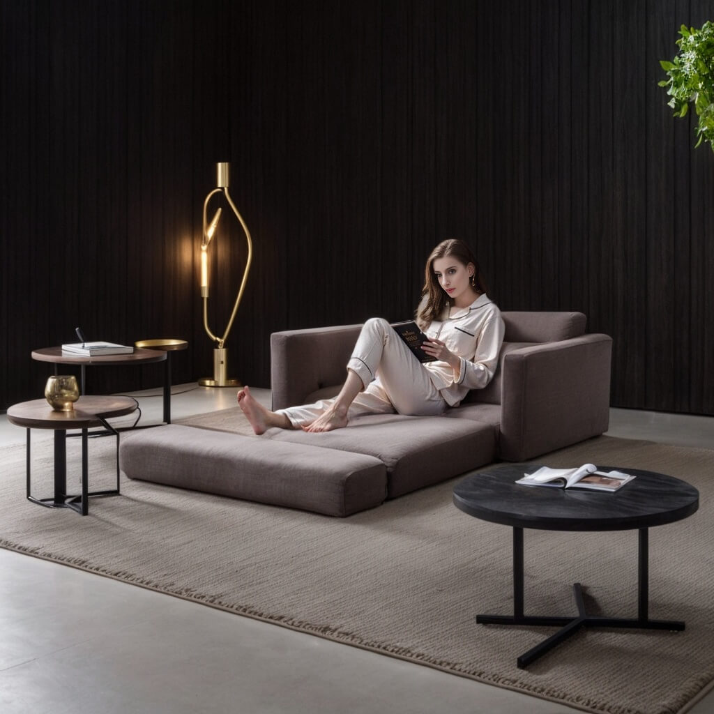 Foldable Sofa Mattress Couch for Living Room No Assembly Required Cloud Couch