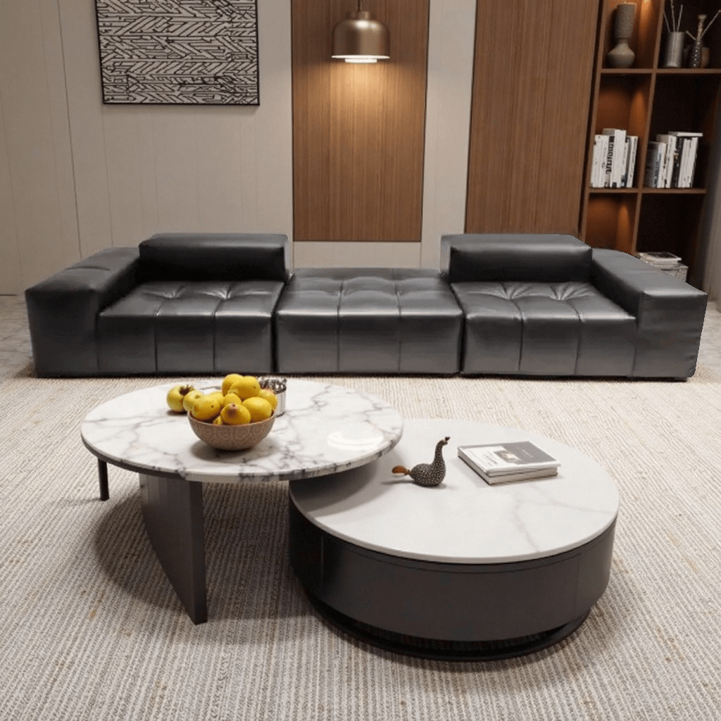 Sectional Sofa Compression Funiture Living Room Frabic Leather Sofa Set