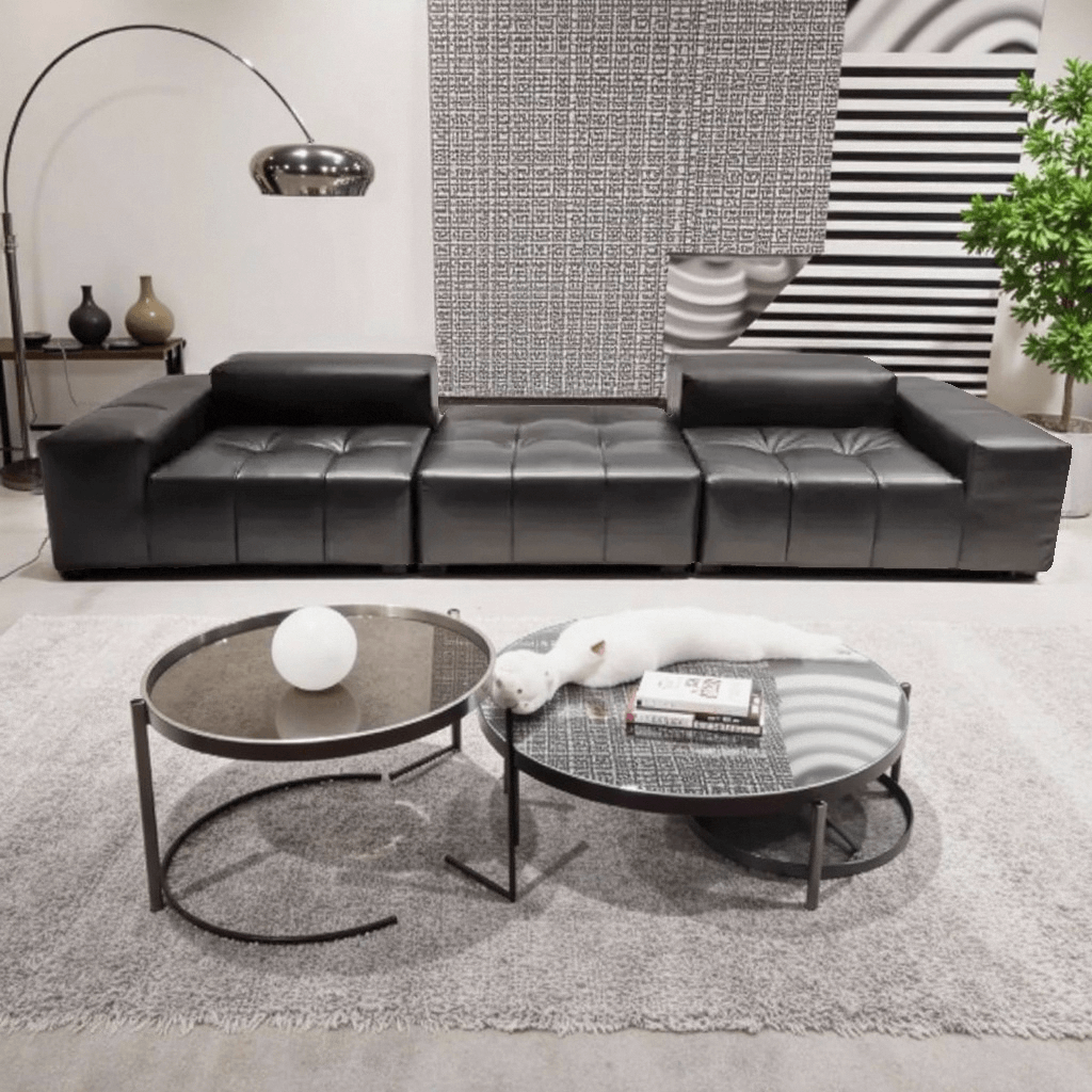 Sectional Sofa Compression Funiture Living Room Frabic Leather Sofa Set