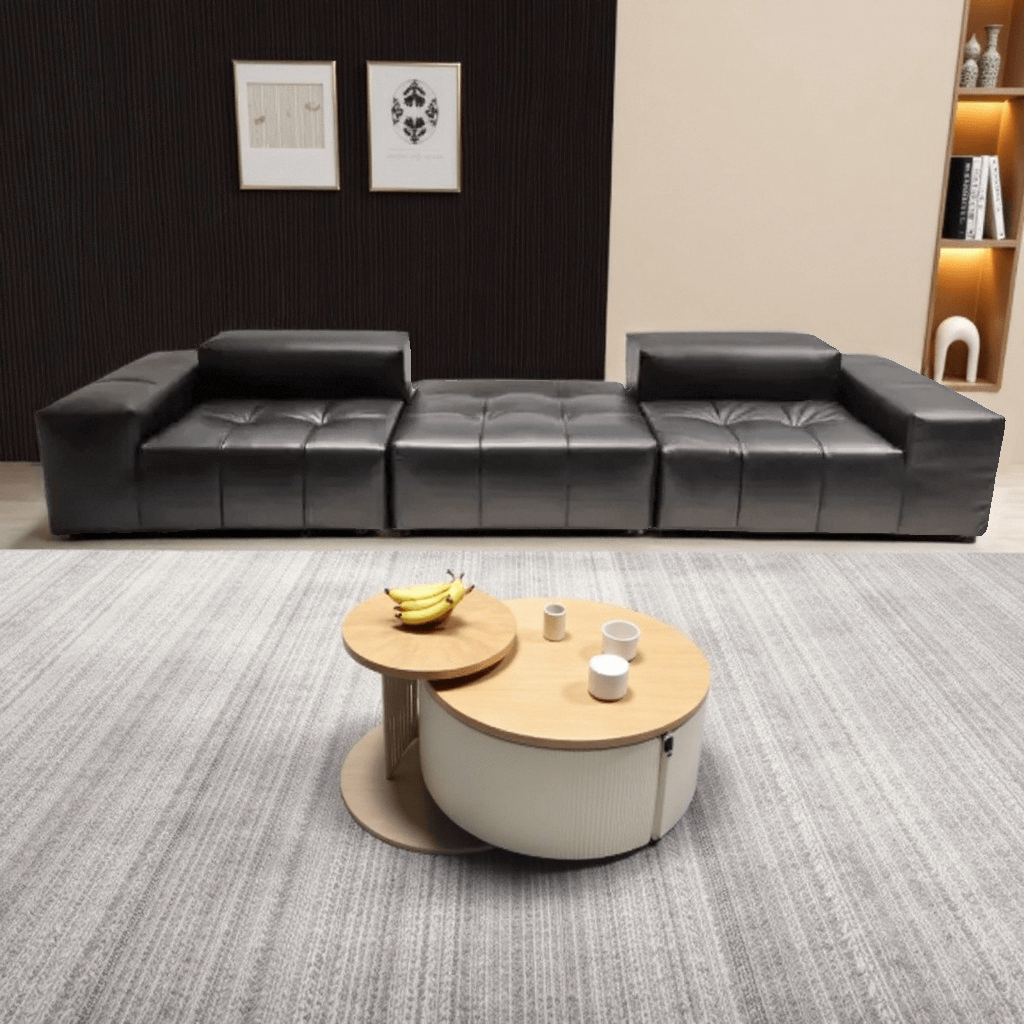 Sectional Sofa Compression Funiture Living Room Frabic Leather Sofa Set