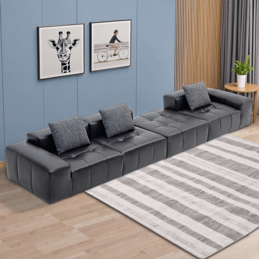 Sectional Sofa Compression Funiture Living Room Frabic Leather Sofa Set