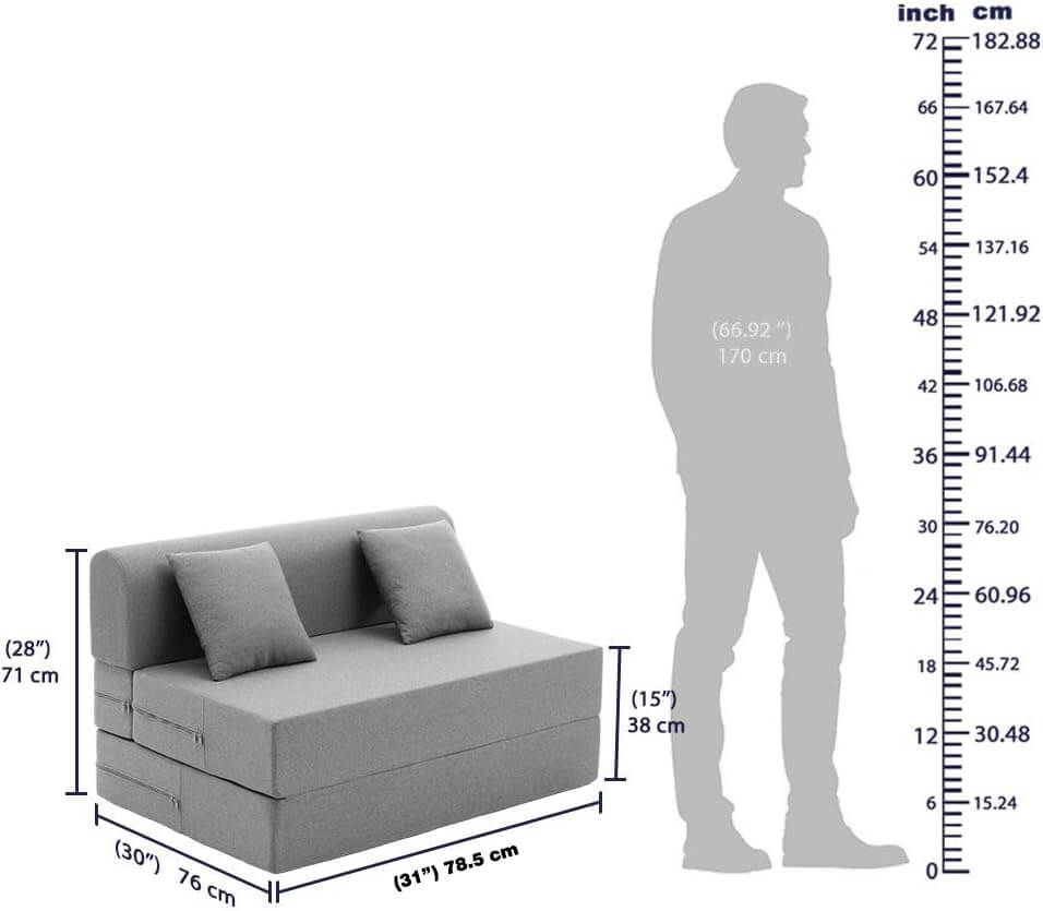 Upholstered Chaise Lounge Indoor for Living Room Bedroom Office Chaise Lounge Sofa